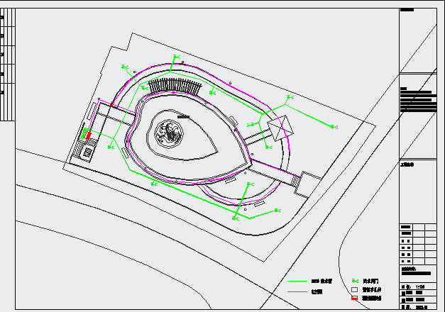 综合娱乐广场景观CAD平面布置参考图