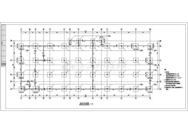 某制剂车间结构设计CAD基础平面布置参考图-图二