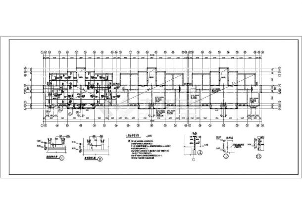 【巢湖市】某6层砖混住宅结构设计图（6号楼）-图二