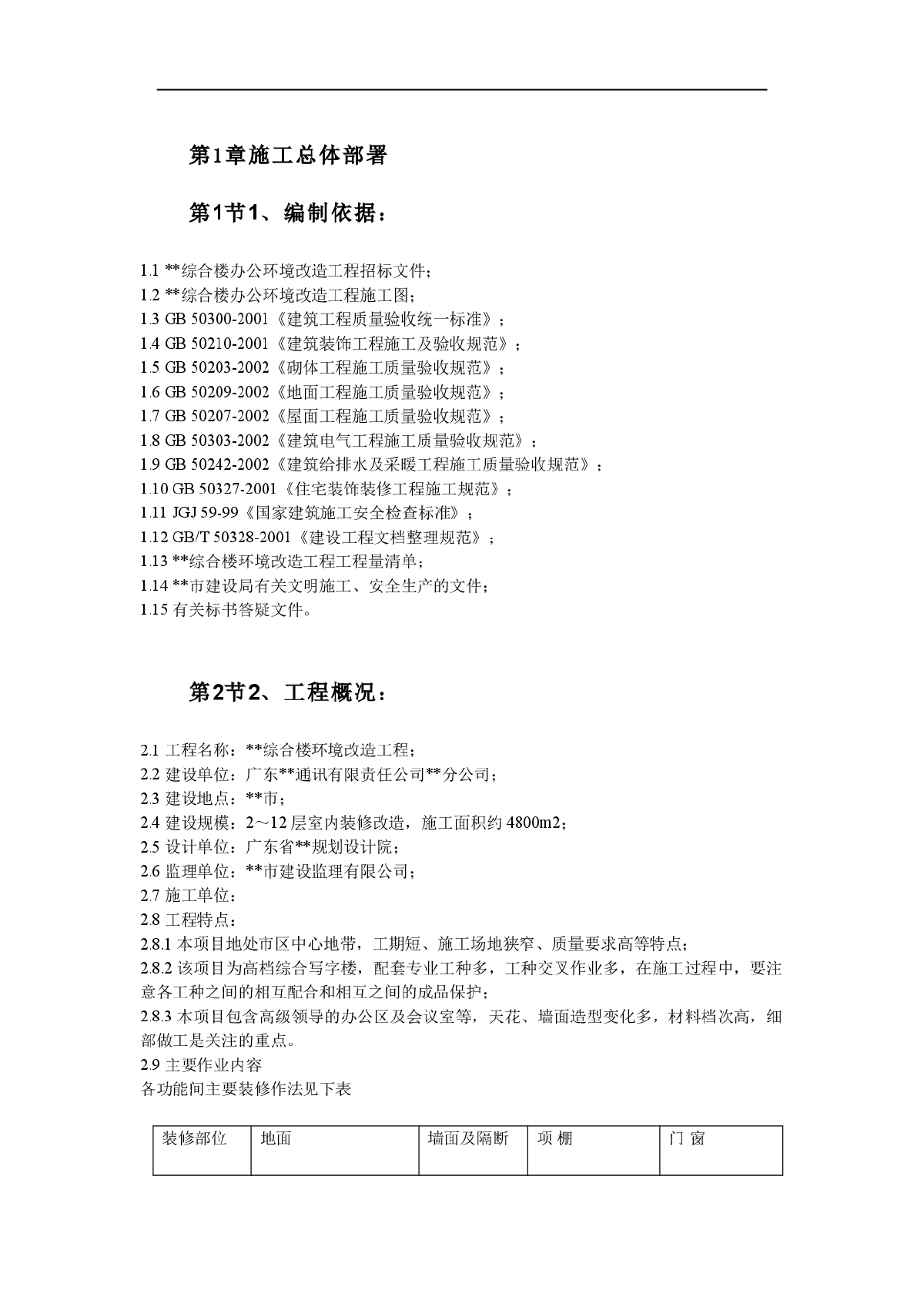 广东某办公楼改造装饰工程施工组织设计-图二