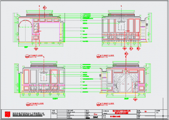 某三层观阑别墅C型别墅装修设计施工图_图1