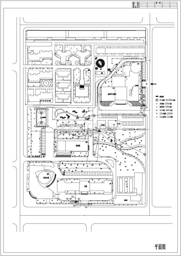 酒店景观照明电气系统规划CAD布置图-图二