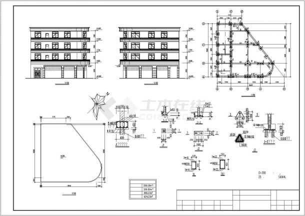 某厂房结构CAD基础大样图-图二