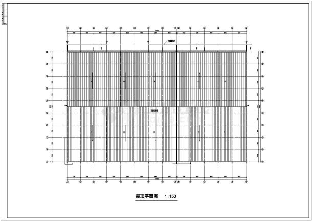 某仓库结构建筑施工平面侧立面图-图二