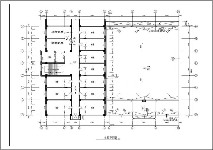 某地区经典餐厅结构建施设计图纸_图1