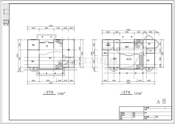 某三层欧式风格楼盘别墅户型建筑设计图纸-图一