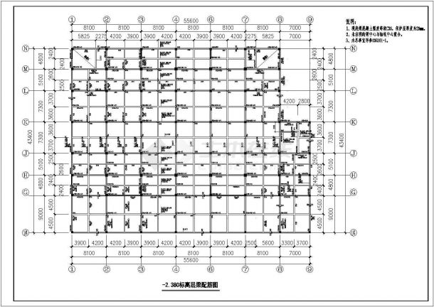 某七层底框-抗震墙结构住宅结构设计施工图-图二