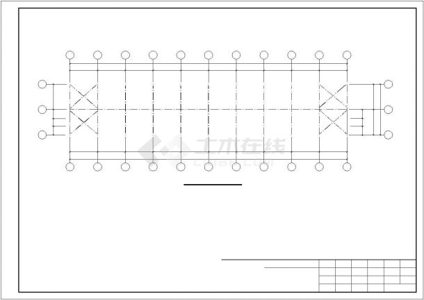 5.5米、10米茶棚钢结构施工图-图一