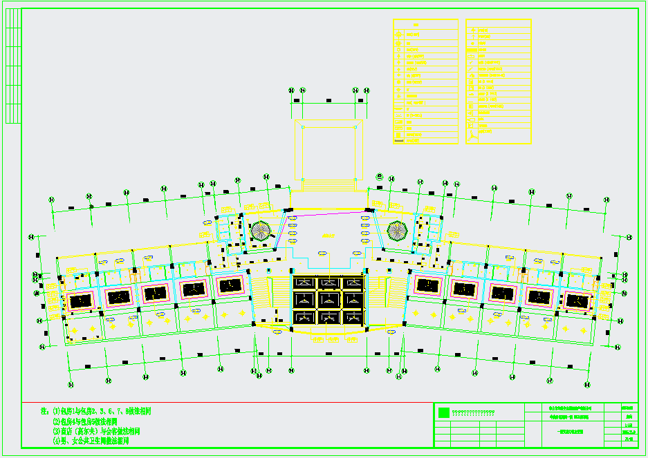 某公馆花园一期某两层GOLF室内装修设计施工图