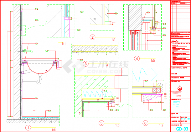 某二层北欧风格联体别墅装修设计施工图-图二