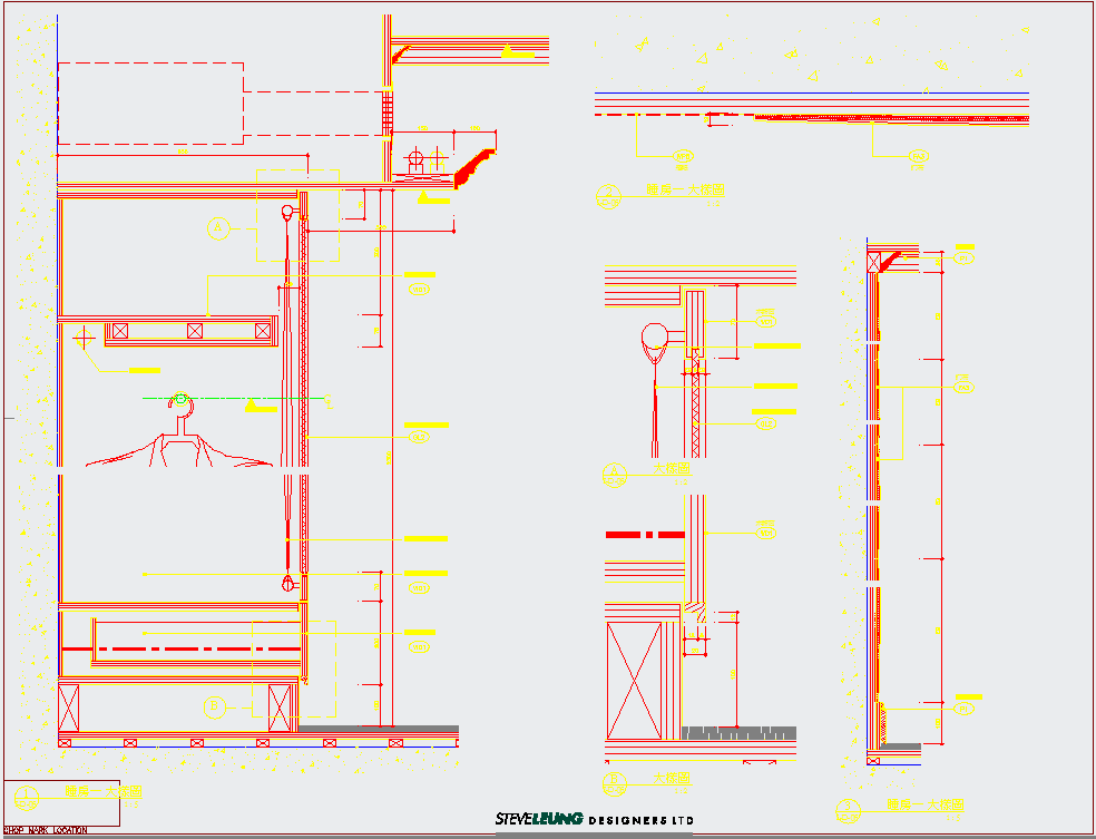 陆家嘴中央公寓一期某三楼层装修设计施工图