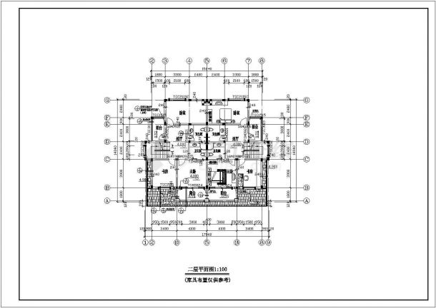 【江苏】某三层双联别墅建筑设计全套图纸-图二