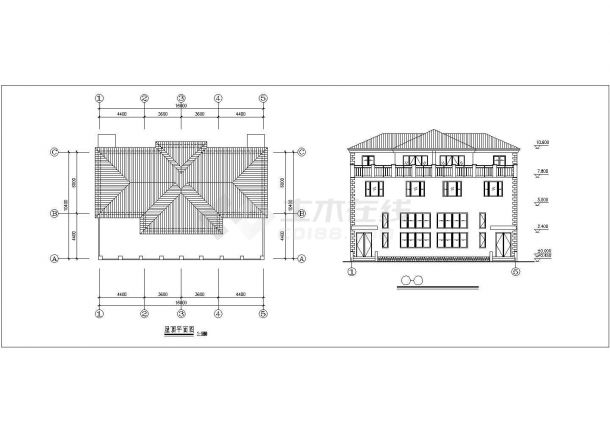 多套二至三层独栋别墅建筑方案设计施工图-图二