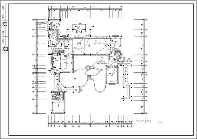 二层古典别墅建筑、结构、水电施工图_图1