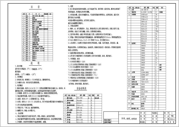 3000T水产冷库制冷系统施工图纸_图1