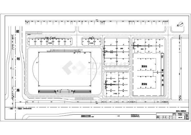 西安某大学体育运动场电气设计施工图-图二