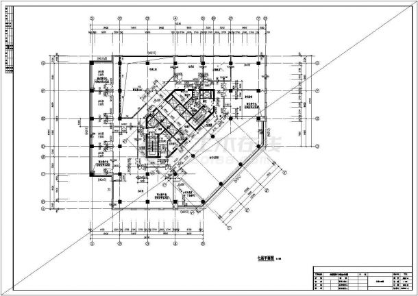 七层平面图(F10建筑施工图)-图二