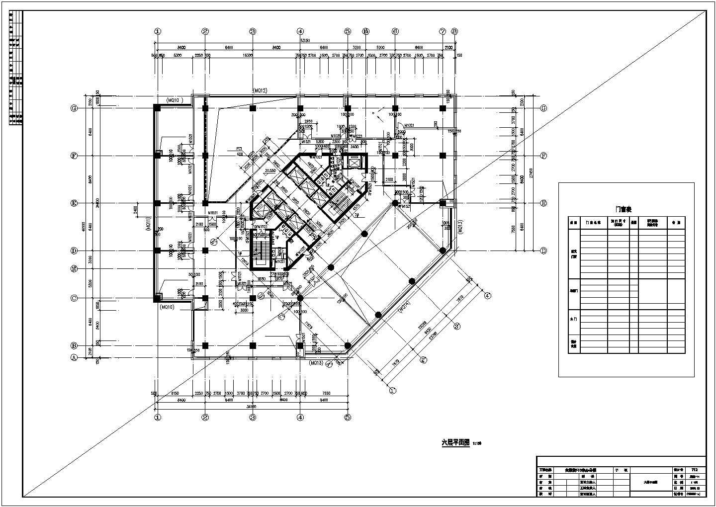 六层平面图(F10建筑施工图)