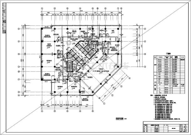 四层平面图(F10建筑施工图)-图二