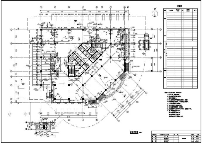 某地区综合楼建筑首层平面图(F10建筑施工图)_图1