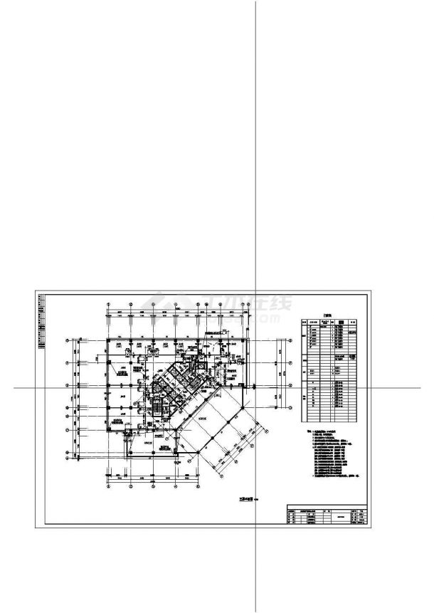 三层平面图(F10建筑施工图)-图一