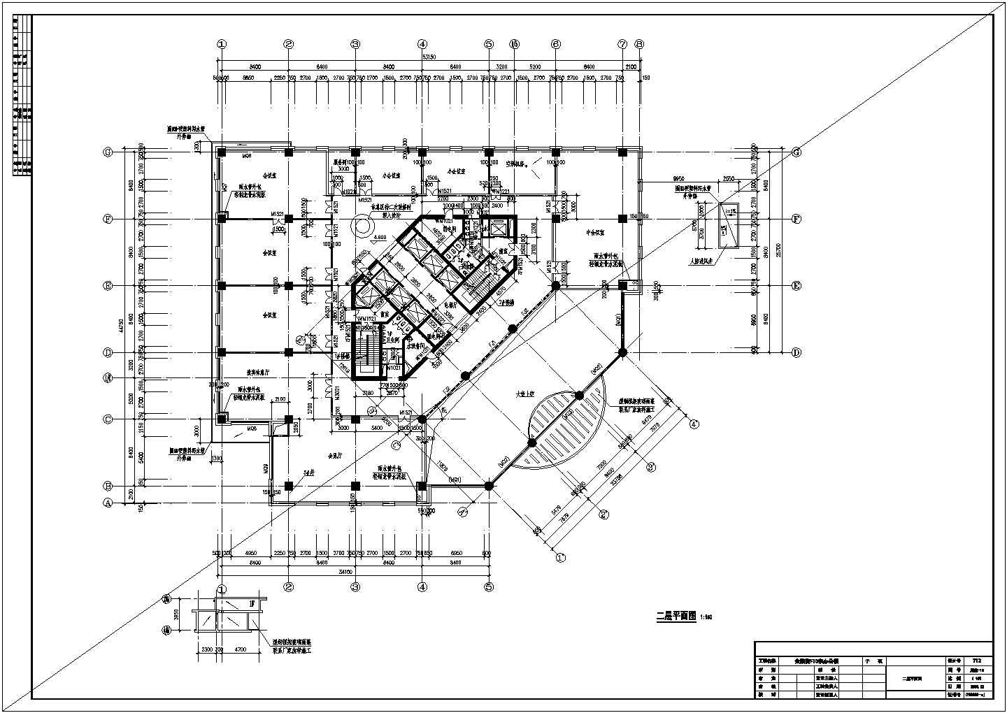 二层平面图(F10建筑施工图)