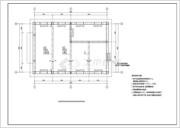 多孔砌体锅炉房CAD建筑施工图-图二