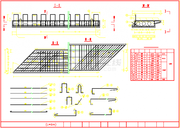 某桥梁6m标准板梁通用设计图纸（多张）-图二