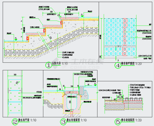 某现代风格高档宜居小区景观工程施工图-图二