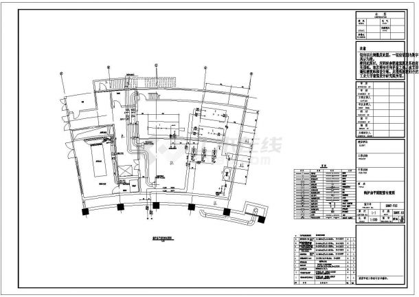 酒店冷冻站及锅炉房CAD方案参考平面图-图二