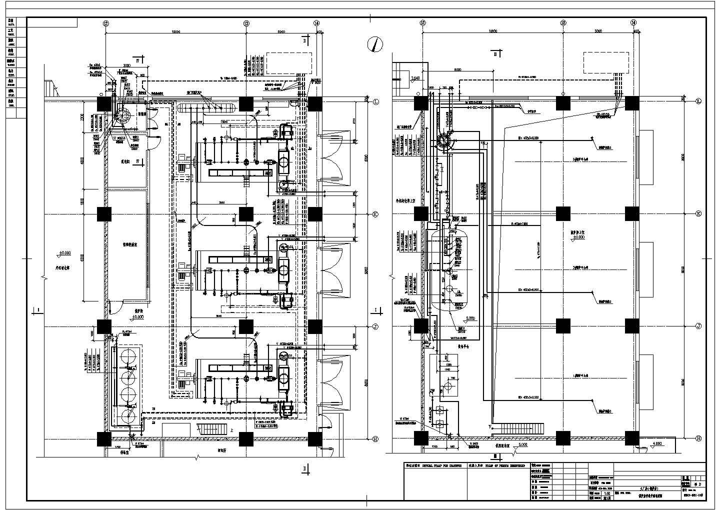 厂房锅炉房管道建筑施工参考cad图