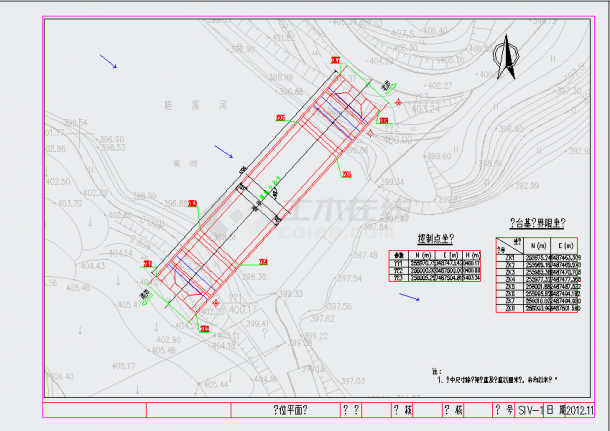 【重庆】钢筋混凝土重力式U型桥台拱桥施工图11张（1&times;25m）-图一