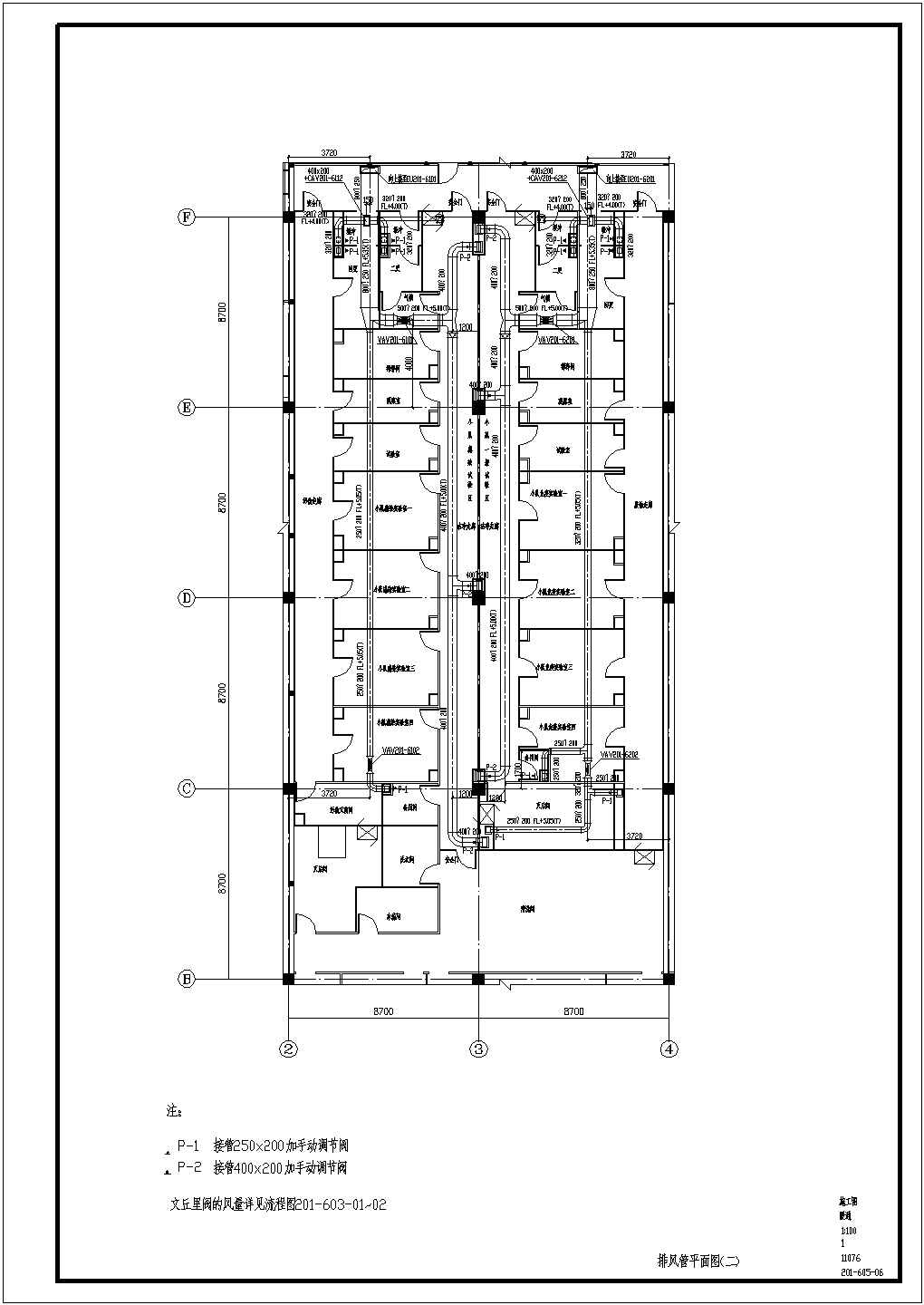 单层工业厂房暖通空调系统全套设计施工图（含控制点流程图）