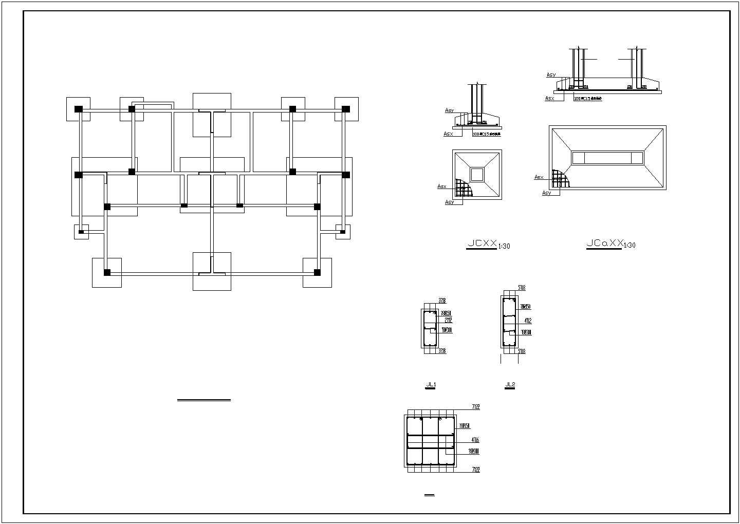某地三层框架结构精品别墅结构施工图