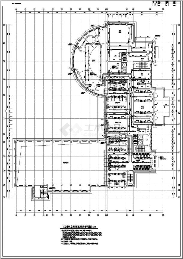 某4层住宅区会所建筑通风空调及采暖系统设计施工图-图二