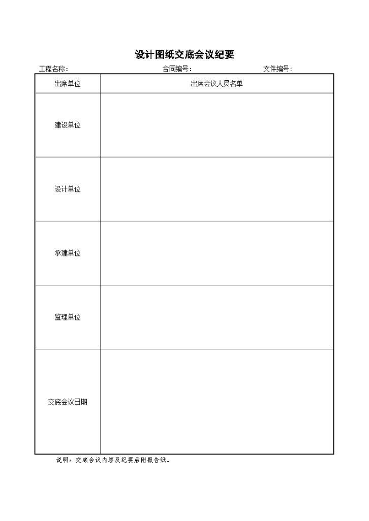 设计图纸交底会议纪要-图一