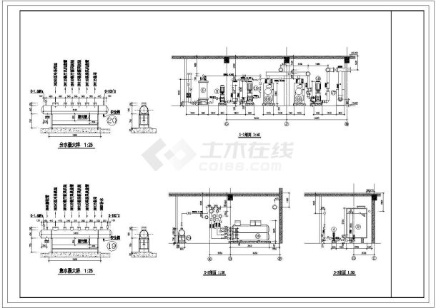 某5层办公楼空调通风系统设计施工图（冷冻机房 消防泵房）-图二