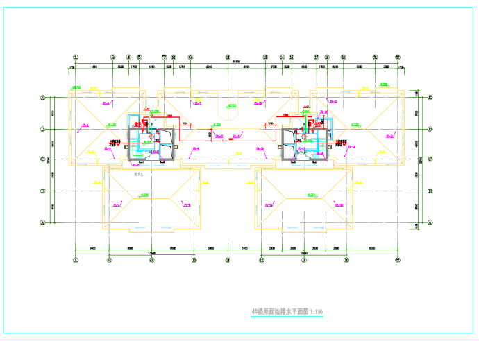 某地上十四层建筑给排水设计图纸（共9张图纸）_图1