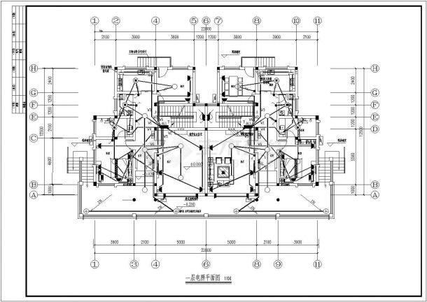 双层别墅电气施工CAD套图-图二