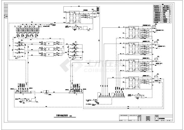 大楼换热制冷站施工CAD布置图-图二