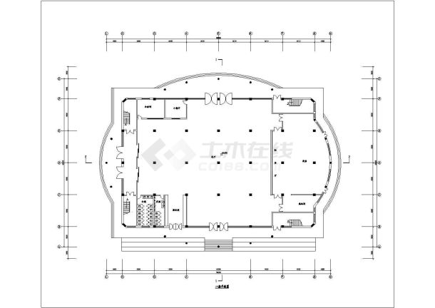 篮球场体育馆方案设计施工图纸-图二