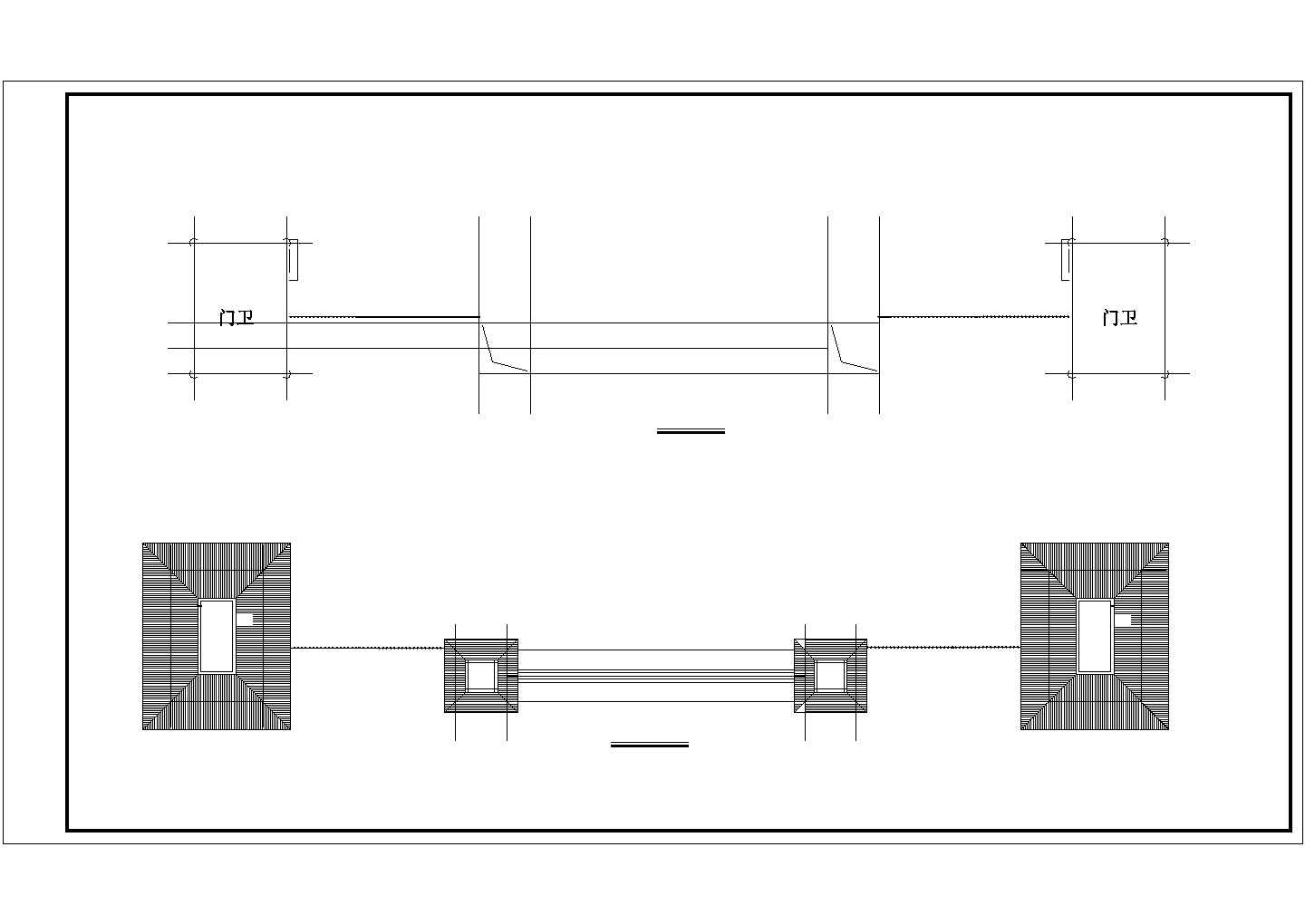 某公园古建大门施工图纸及效果图