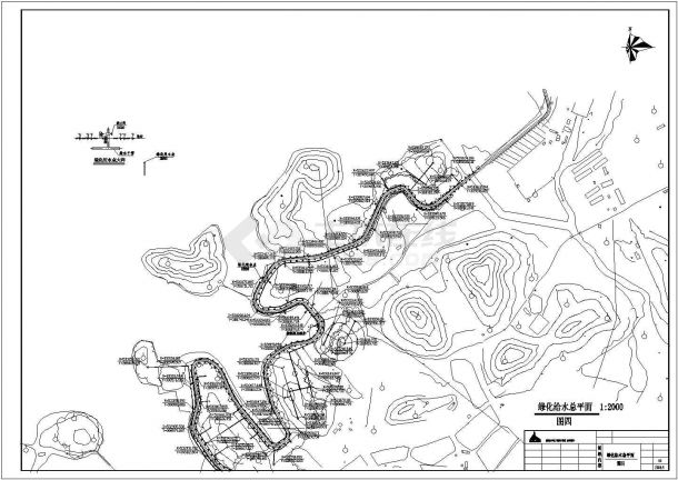 东莞市滨湖路绿化喷淋系统工程施工图纸-图二
