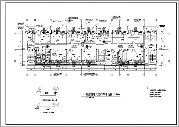 某十一层医院大楼洁净空调设计施工图纸-图一