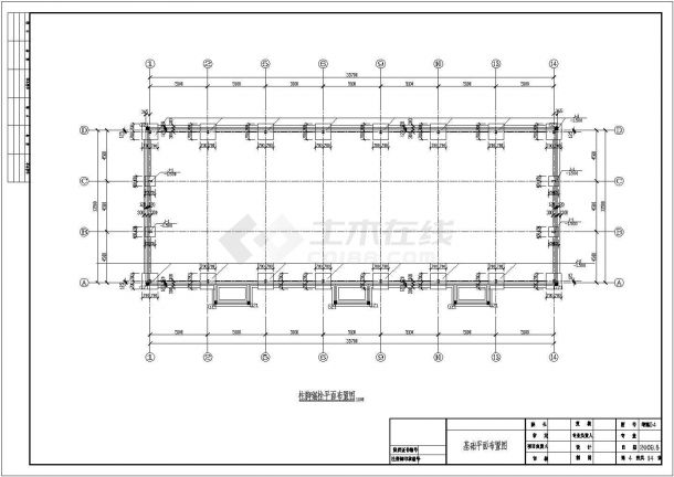 13.25m跨钢结构仓库结构设计施工图-图一