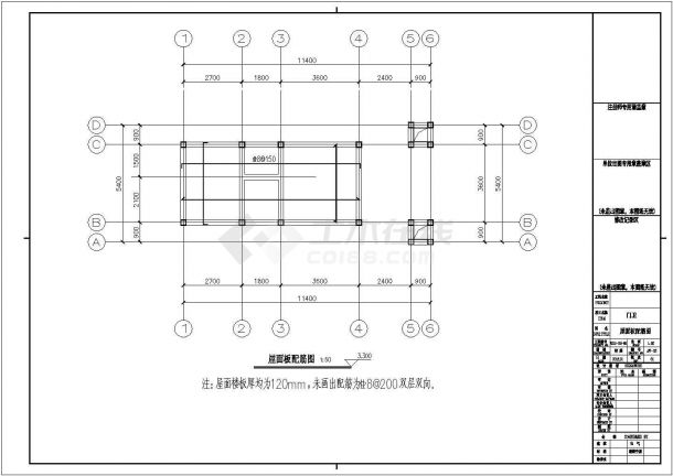 条形基础单层砖混门卫结构设计施工图-图二