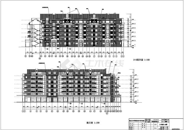 某地6层框架结构住宅楼建筑设计图纸-图二