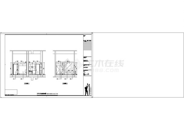 【上海】某楼盘售楼处室内设计施工图-图二