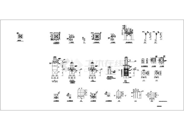 某国馆商务区结构设计施工图（7度抗震）-图一