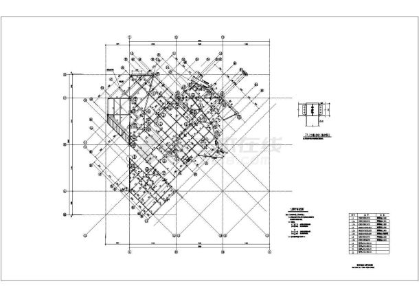 某国馆商务区结构设计施工图（7度抗震）-图二